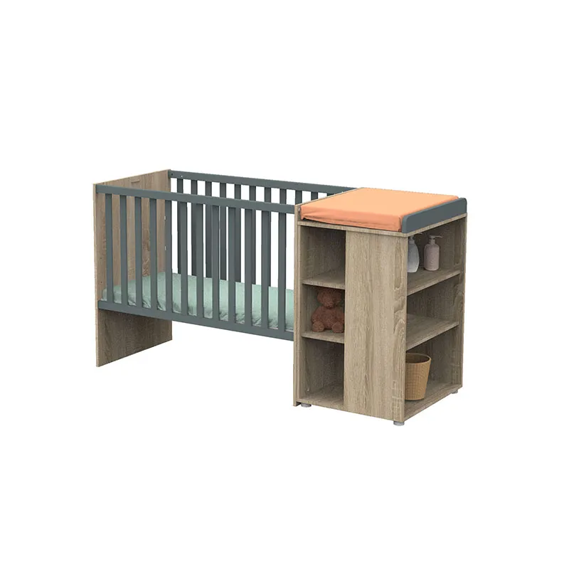 Lit combiné évolutif Nova 60 x 120 cm gris volcan