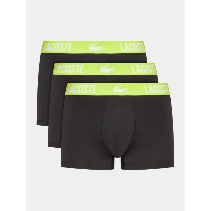 Lot de 3 boxers court logo brodé noir homme - Lacoste | wimod