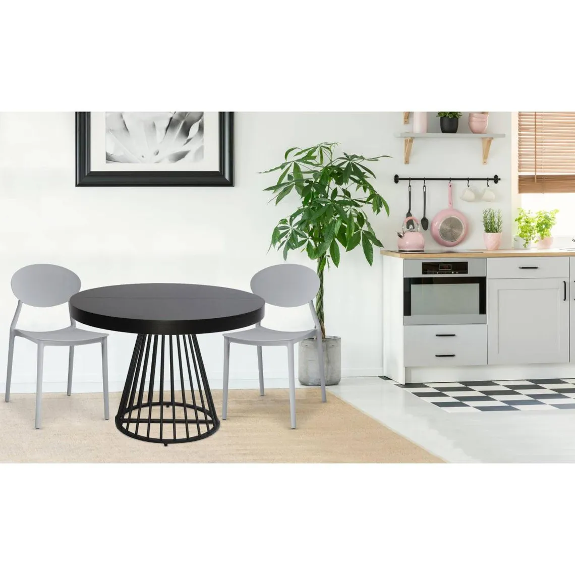 Lot de 4 chaises empilables Gris  | 3 Suisses