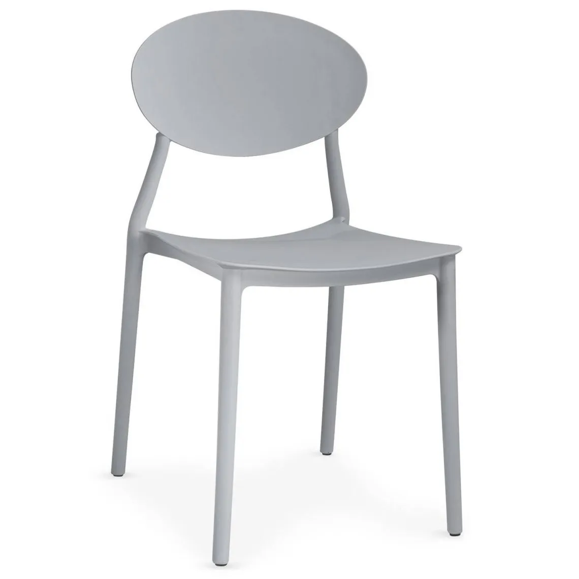 Lot de 4 chaises empilables Gris  | 3 Suisses