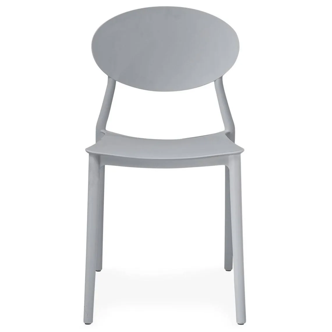 Lot de 4 chaises empilables Gris  | 3 Suisses
