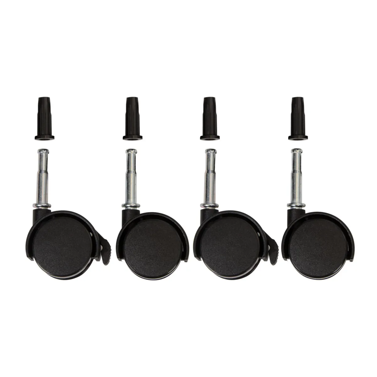 Lot de de 4 Roulettes - Noir