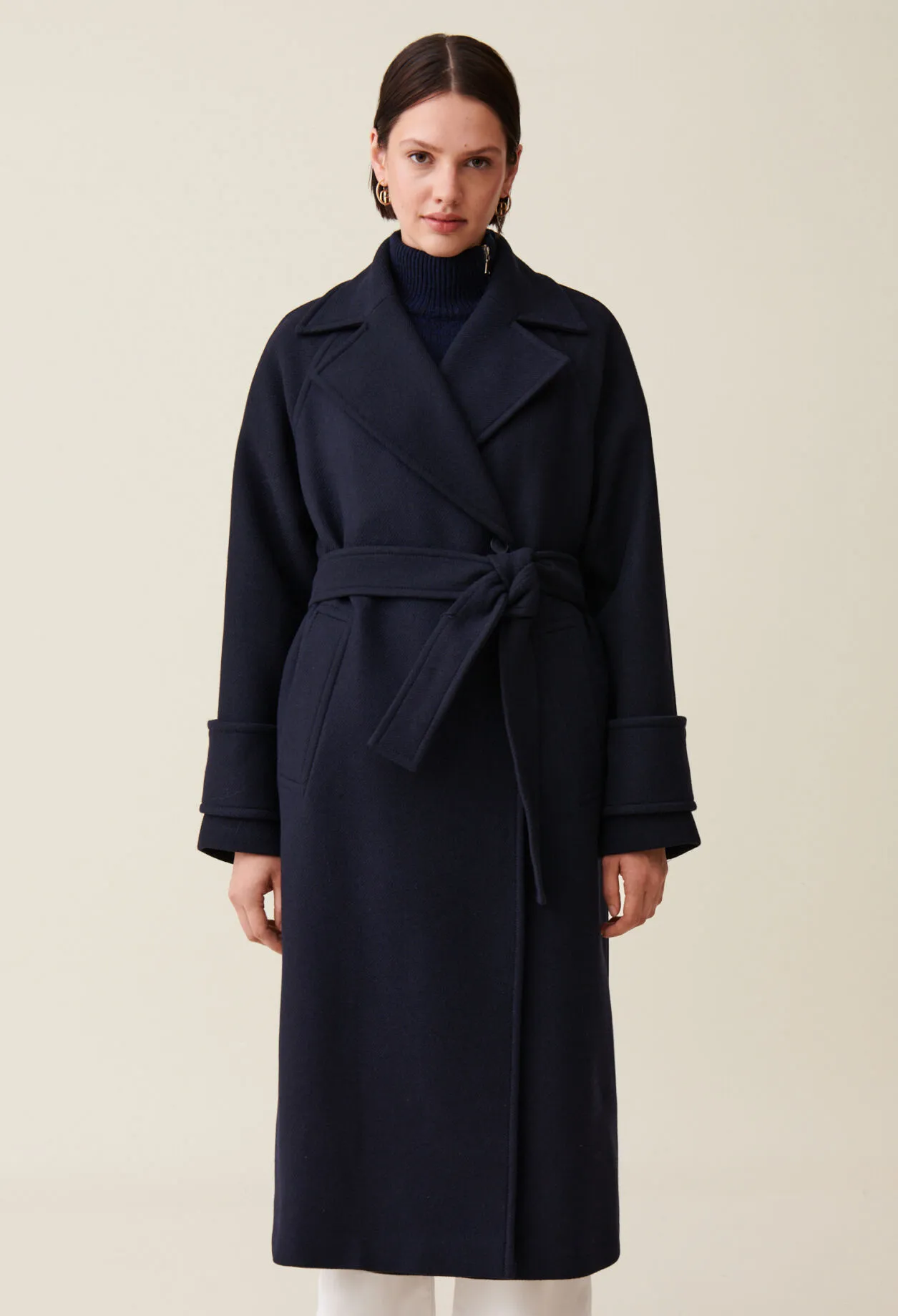 Manteau laine esprit trench-coat | Claudie FR