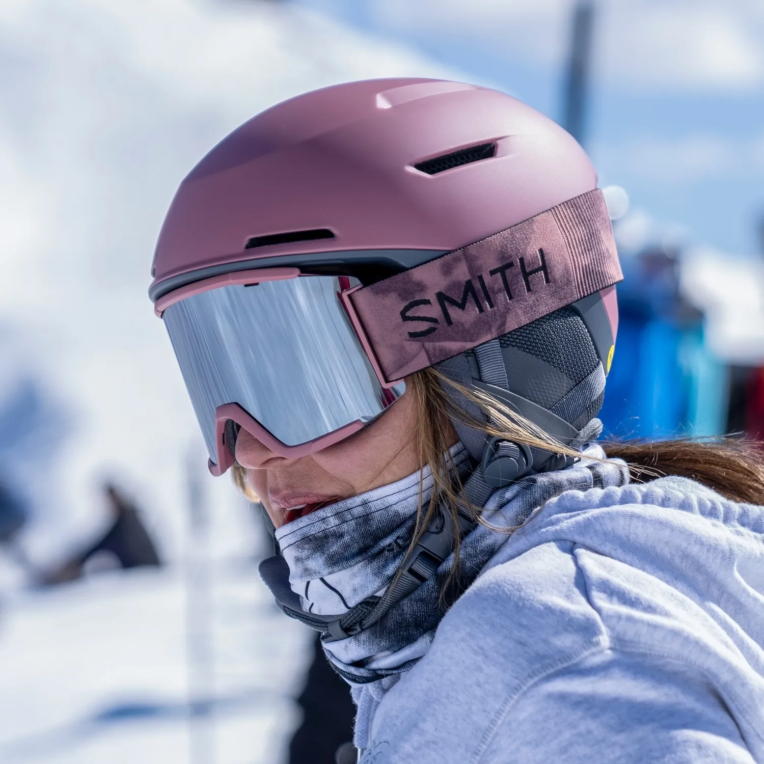 Masque de Ski Smith Unisex Altus Mips Eu Matte Chalk Rose