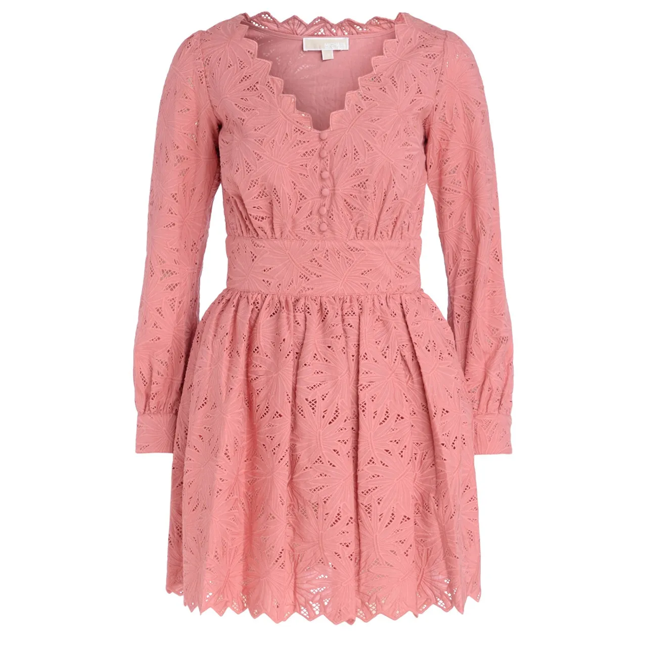 Michael Kors Robe en coton brodé rose poudré