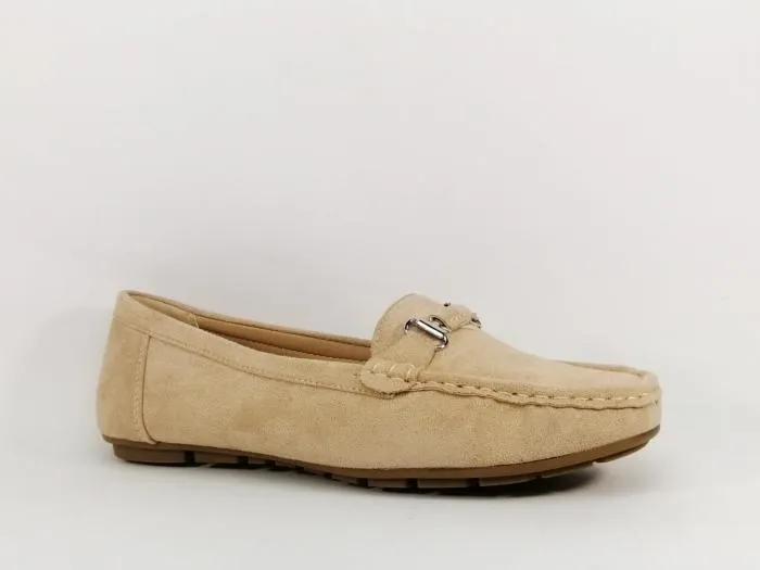 Mocassin beige souple grande pointure femme CINK ME DM6y-1 à pas cher