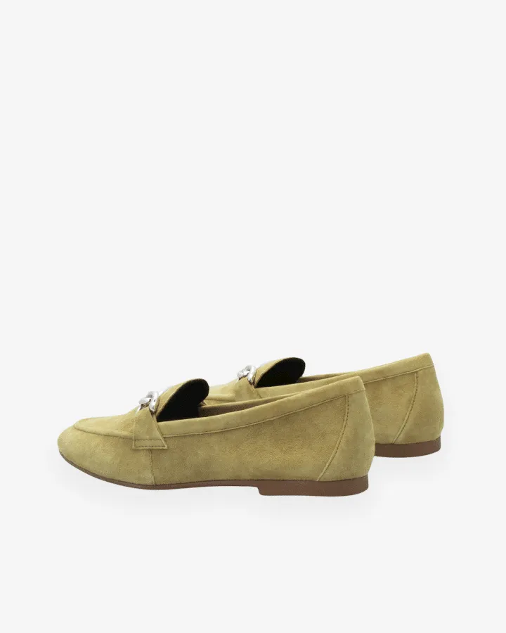 Mocassin Chic Daim Beige Femme | Lorel | Adige Chaussures