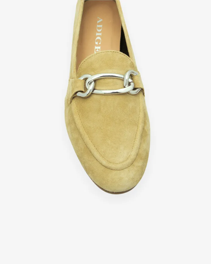 Mocassin Chic Daim Beige Femme | Lorel | Adige Chaussures