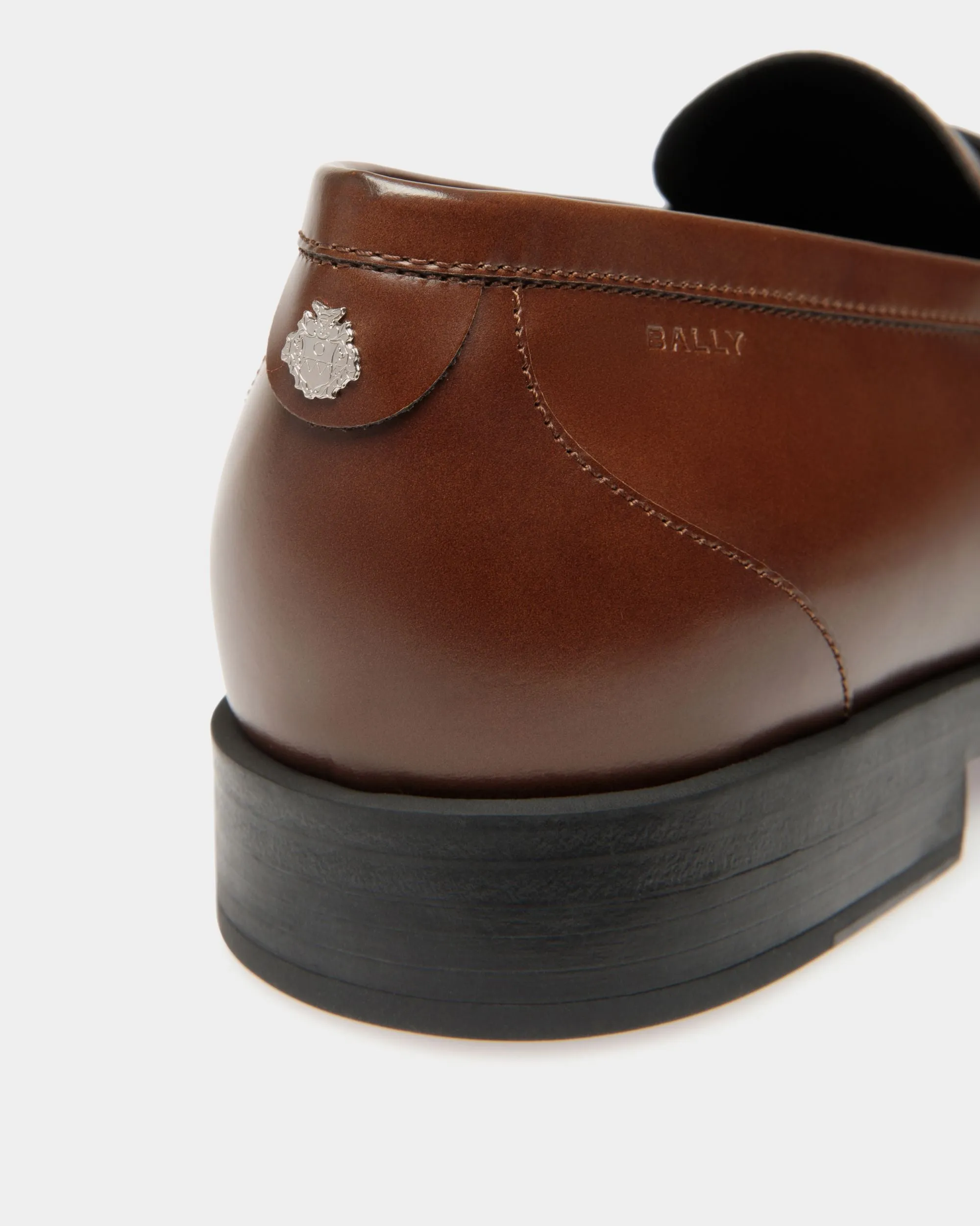 Mocassin Egli En Cuir Marron