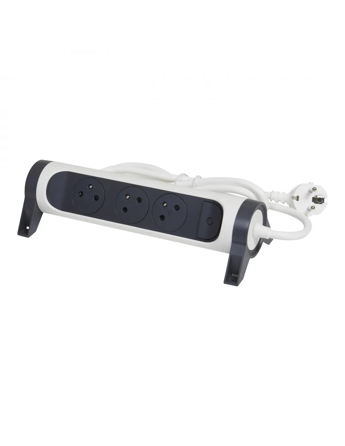 MULTIPRISE FB 3X2P+T PREMIUM ROTATIVE ET FIXABLE 1.5M 1MM2 BLANC/NOIR LEGRAND 049442