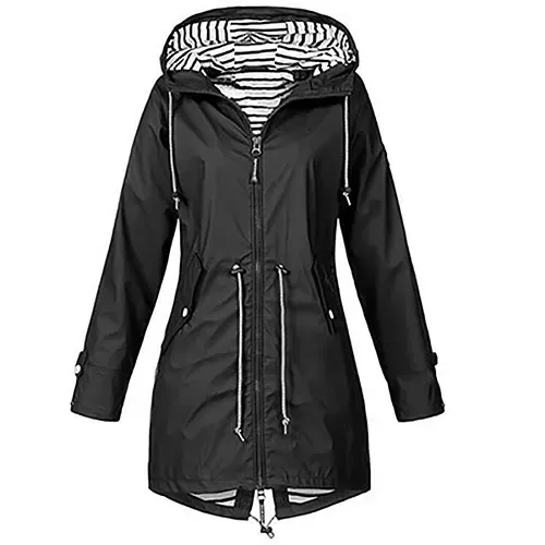 Noor | Trench-coat rayé imperméable pour un style audacieux