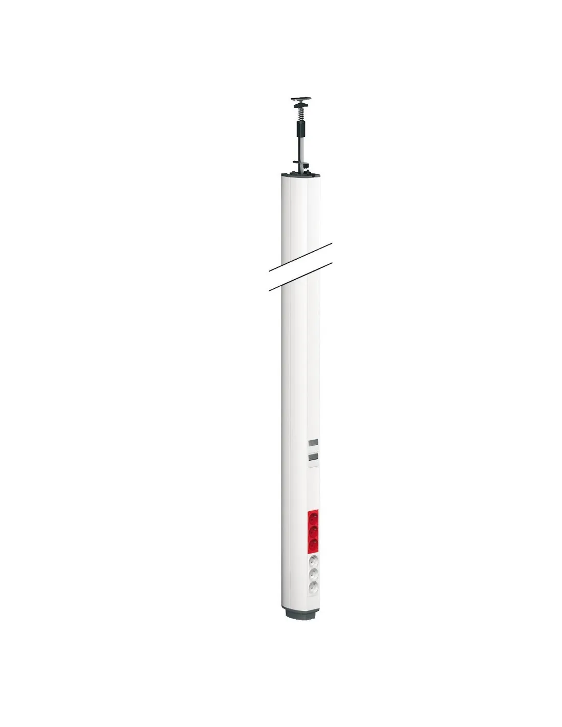 OptiLine 45 colonne fixe à vérin aluminium laqué blanc P 2 faces de 2,7 à 3,1 m SCHNEIDER ISM20107P