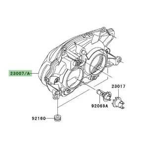 Optique avant d'origine Kawasaki Z750 (2004-2006) | Moto Shop 35