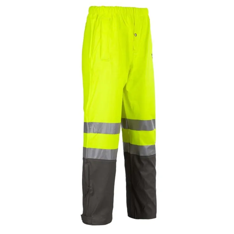 PANTALON DE PLUIE HOMME HAUTE VISIBILITÉ JAUNE - NINE WORTHS
