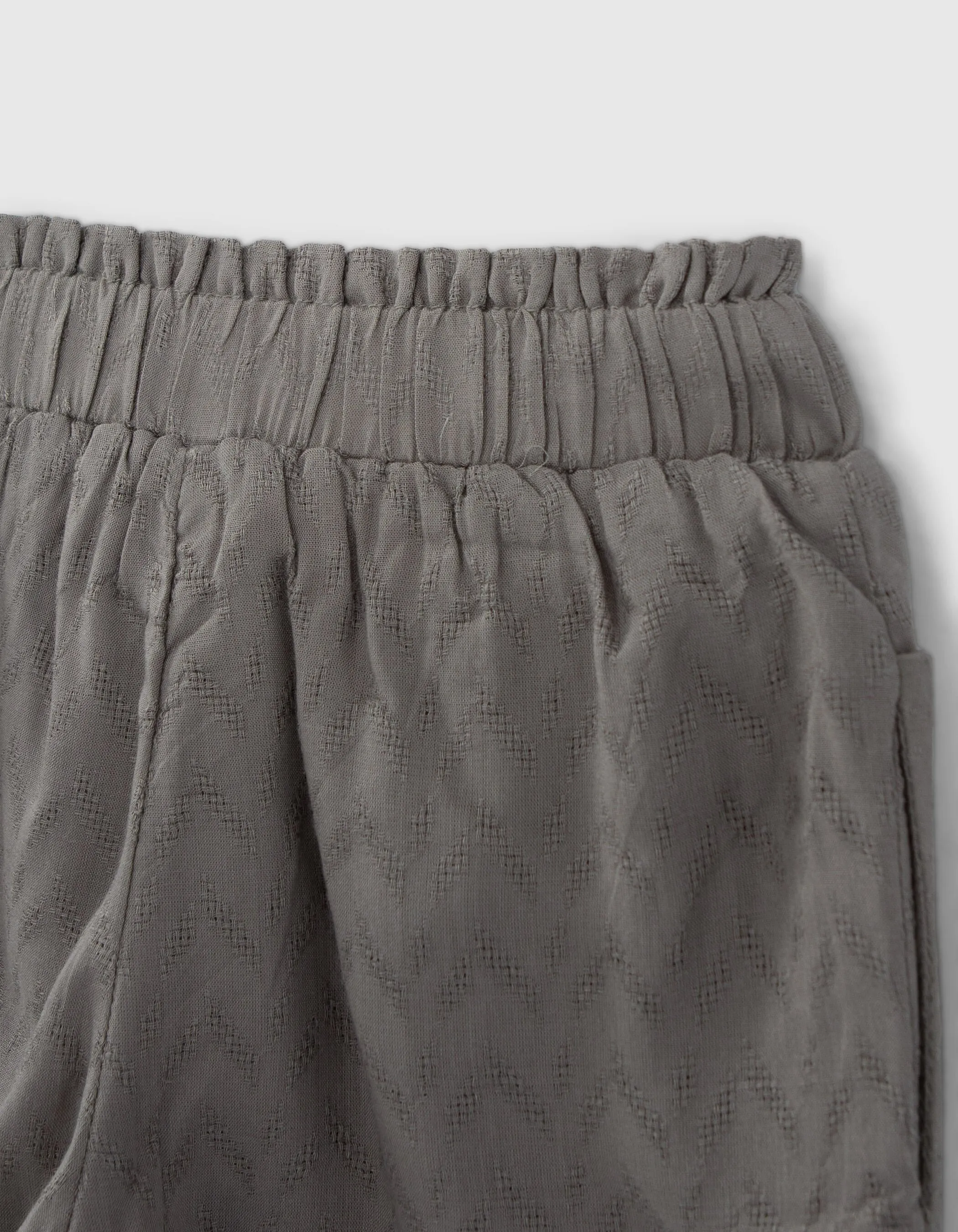 Pantalon LENZING™ ECOVERO™ jacquard brodé bébé fille