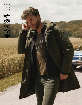 Parka longue kaki WATERPROOF Homme