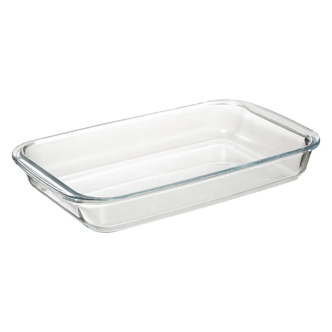Plat rectangulaire  35x21cm en verre et couvercle gris | 3 Suisses