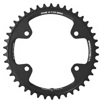 PLATEAU GRAVEL 4BRA D.110 POUR SHIMANO GRX MONO TA X110 ONE 42DTS COMPATIBLE RX600-RX810 NOIR  10-11V.