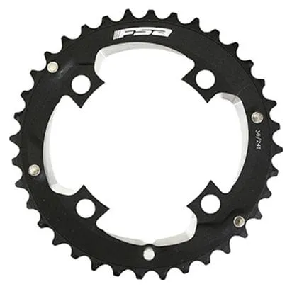 PLATEAU VTT 4BRA D.96 POUR FSA ORIGINE 36DTS EXTERIEUR 2x10V. ALU NOIR  COMET