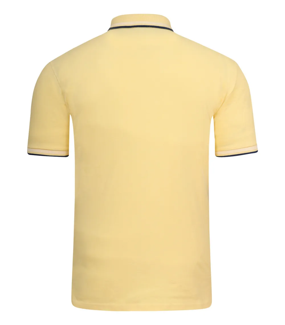 Polo avec manches courtes et col boutonné Kaporal jaune