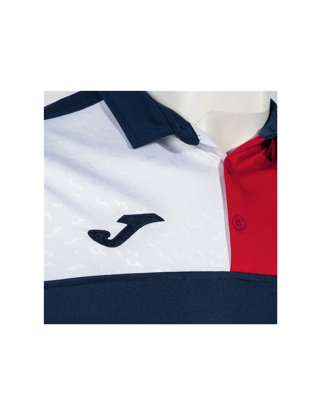 Polo Joma HommeEnfant Manches courtes Crew V / Marine Rouge Blanc