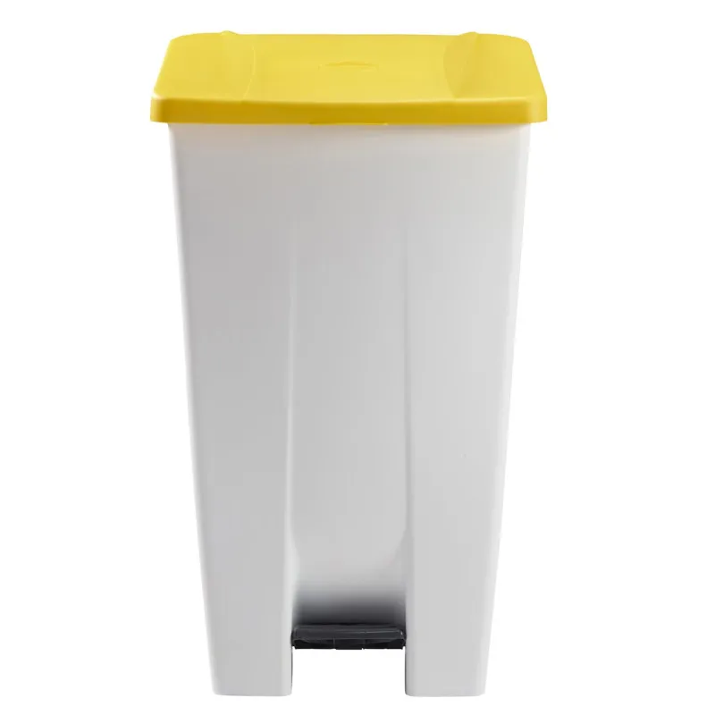Poubelle mobile à pédale 120 litres - MOBILY - Jaune