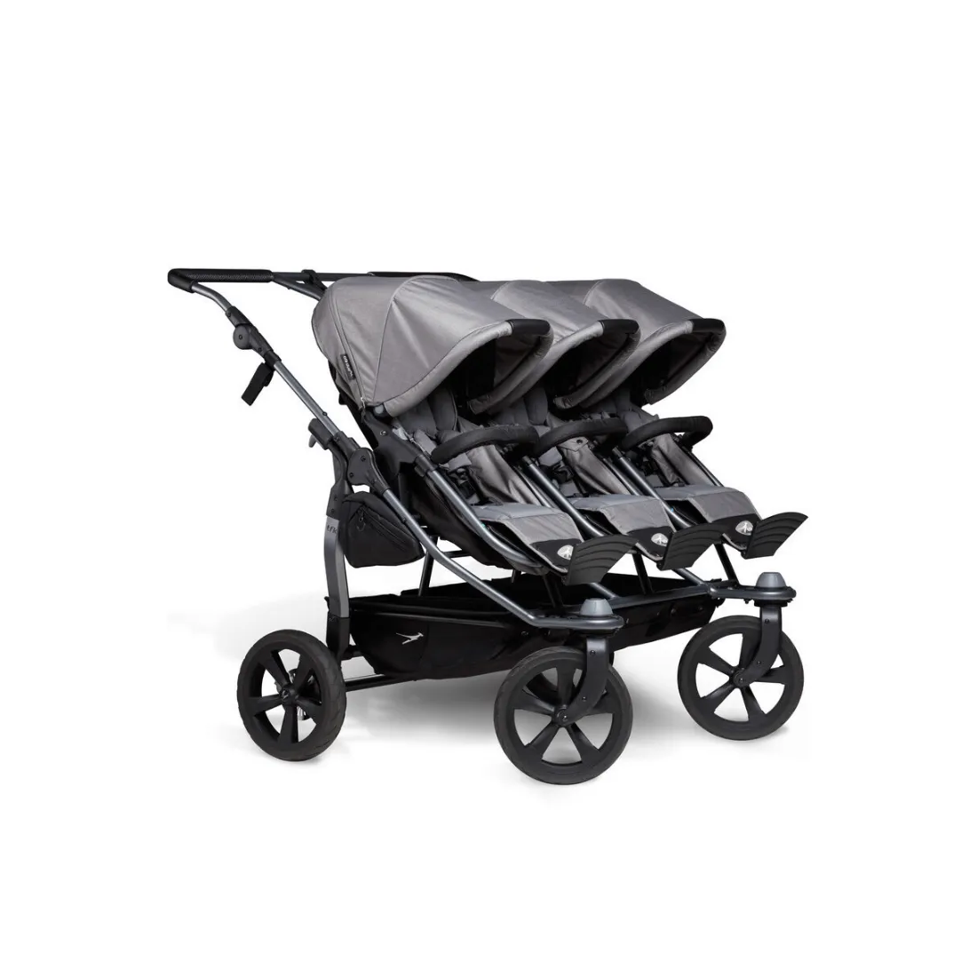 Poussette Triple Trio avec 3 assises Gris - TFK