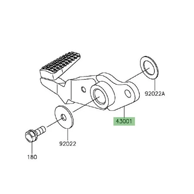 Pédale de frein Kawasaki Er-6n (2012-2016) | Moto Shop 35
