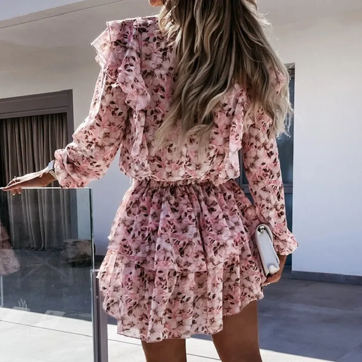 Robe Rose avec Fleur