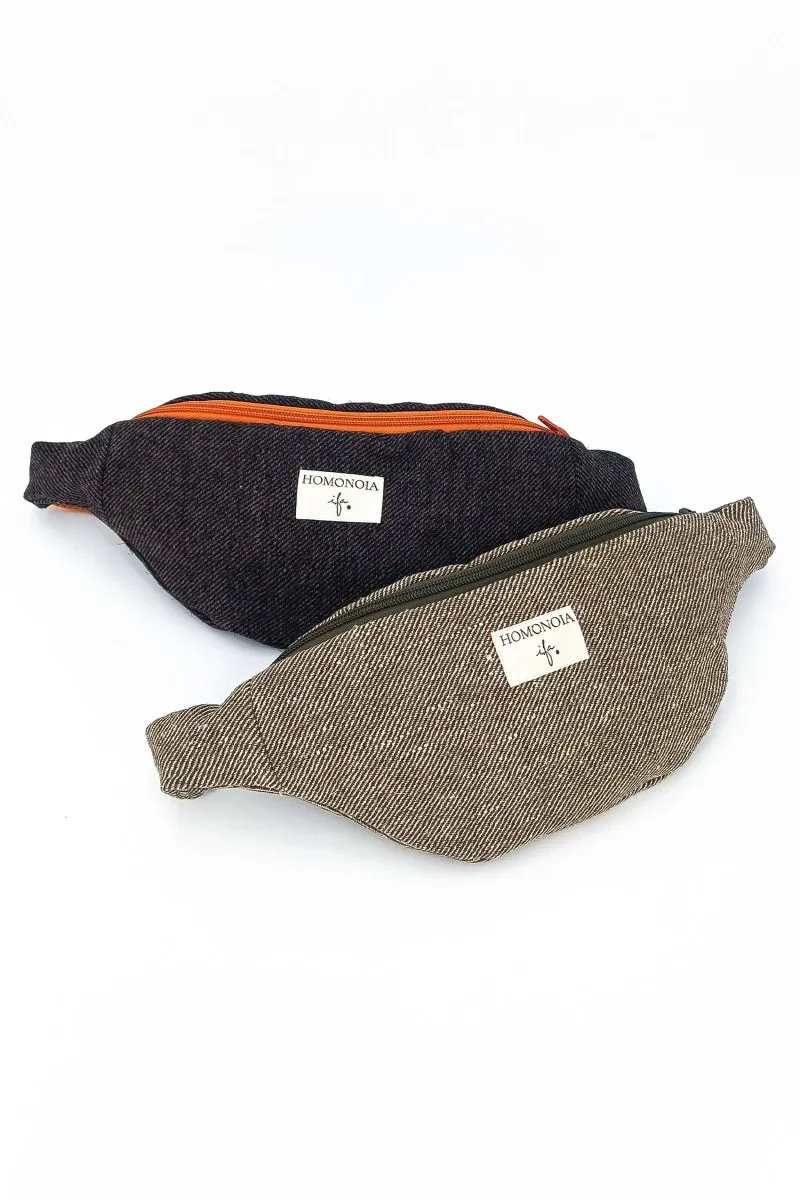 Sac Banane en chanvre marron foncé - Simone x Ifa