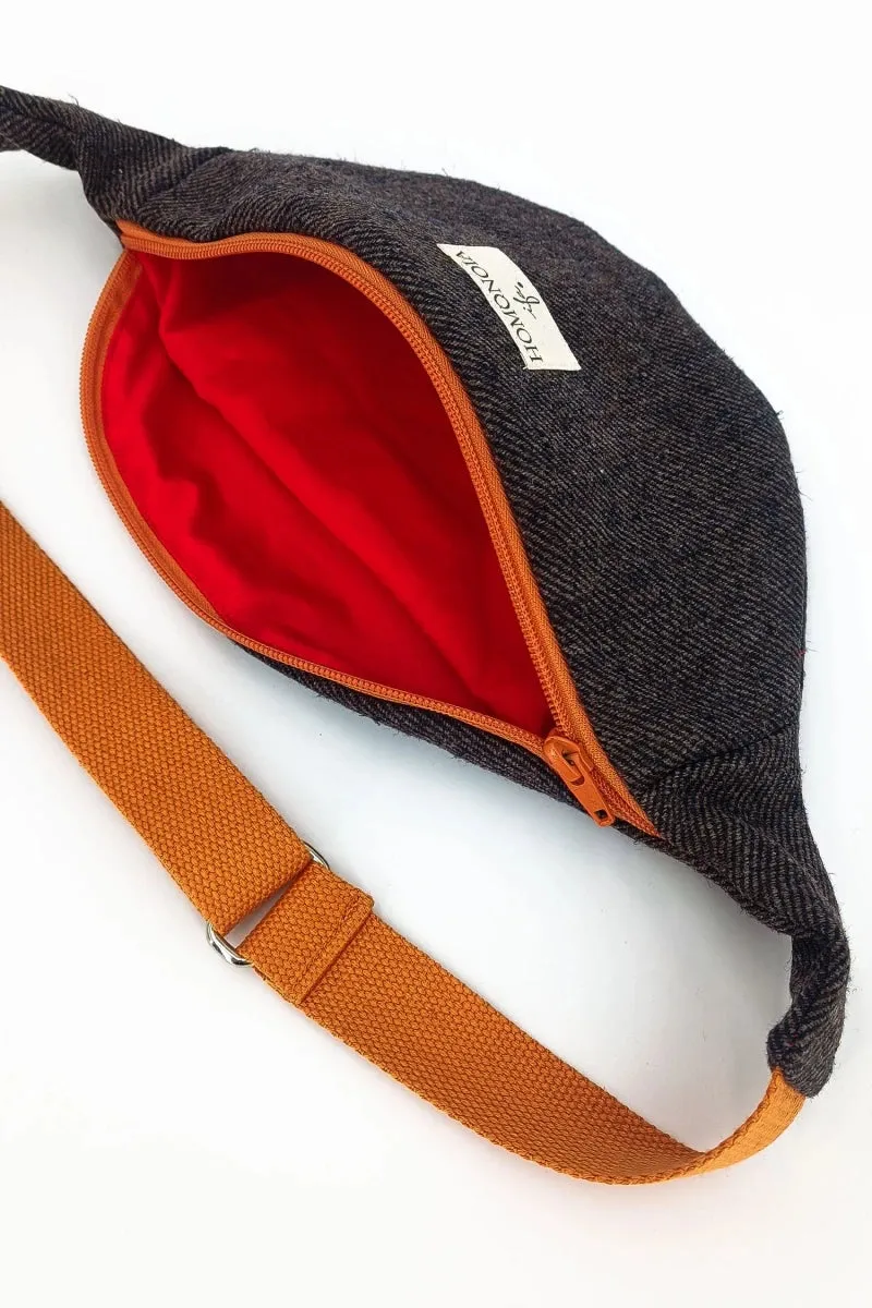 Sac Banane en chanvre marron foncé - Simone x Ifa