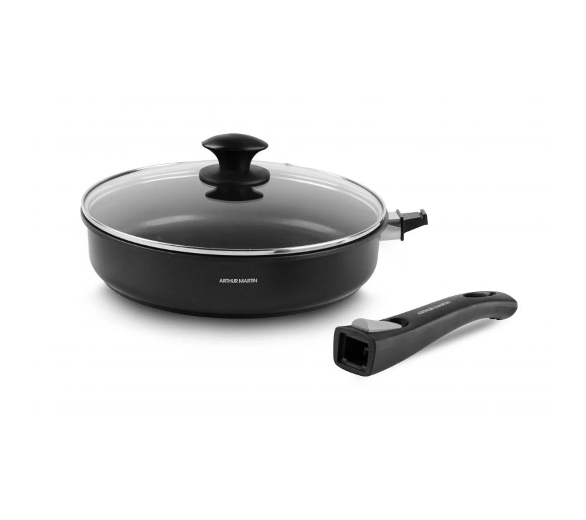 Sauteuse 26 Cm Avec Couvercle Noir - Am2253