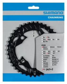 SHIMANO Plateau 40T Fc-Mt500 / Fc-M523 (An) 10 Vitesses - Noir