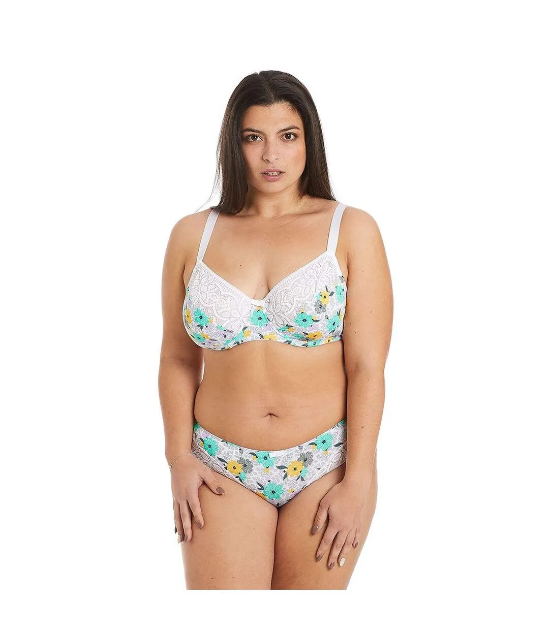 Soutien-gorge à armatures grand maintien multico blanc Roulotte