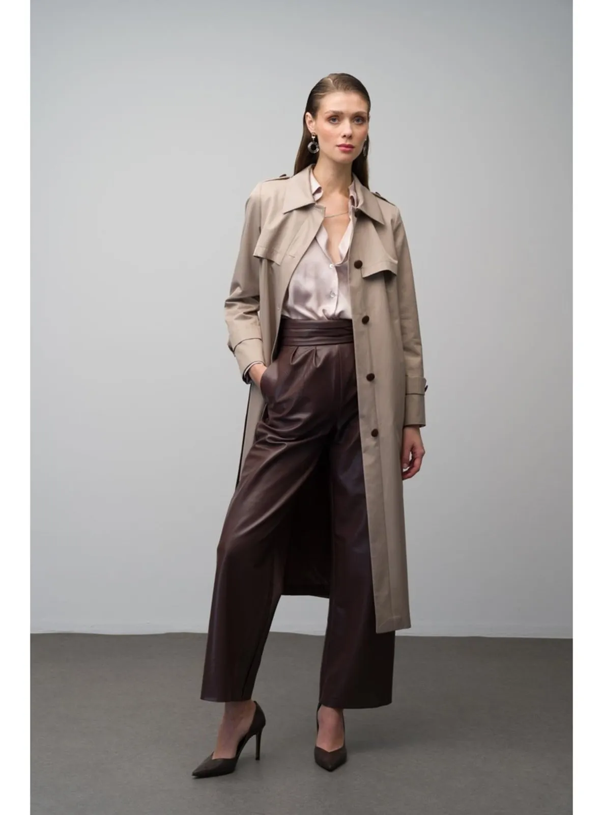 Stone Color - Trench Coat
