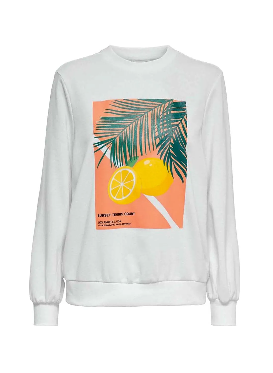 Sweat Only Palma Sport Blanc pour Femme
