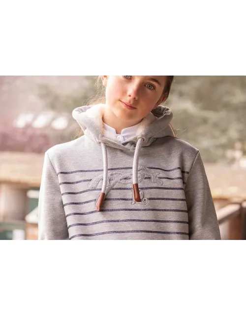Sweat SAINT JAMES x Pénélope Collections Océane Gris & Marine - Enfant
