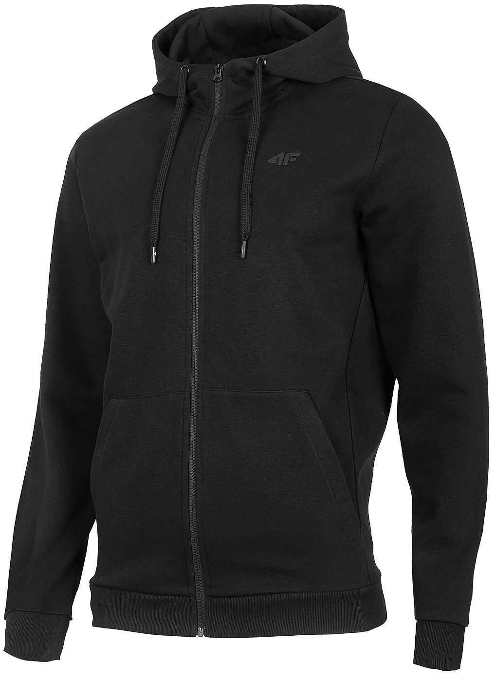 sweat-shirt 4F H4Z22-BLM353 Zip - 20S/Deep Black - men´s