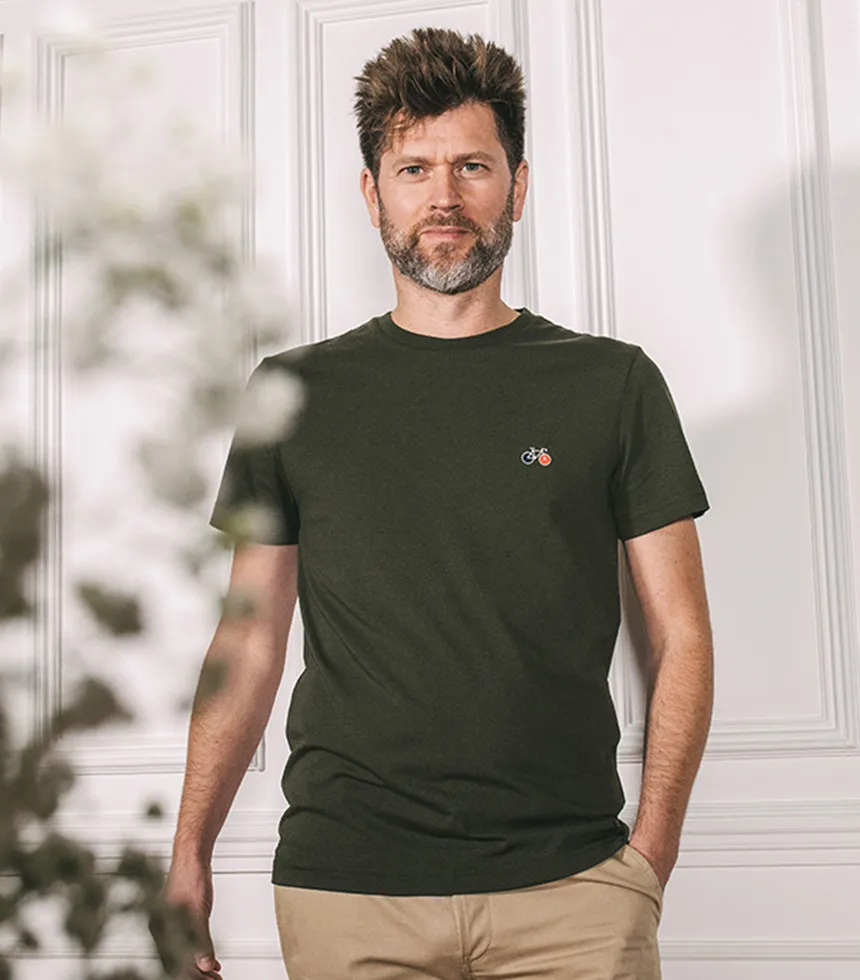 T-shirt Baptiste Vélo Made in France Kaki