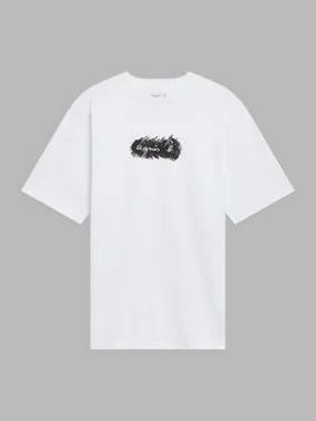 t-shirt Christof en coton sérigraphié blanc