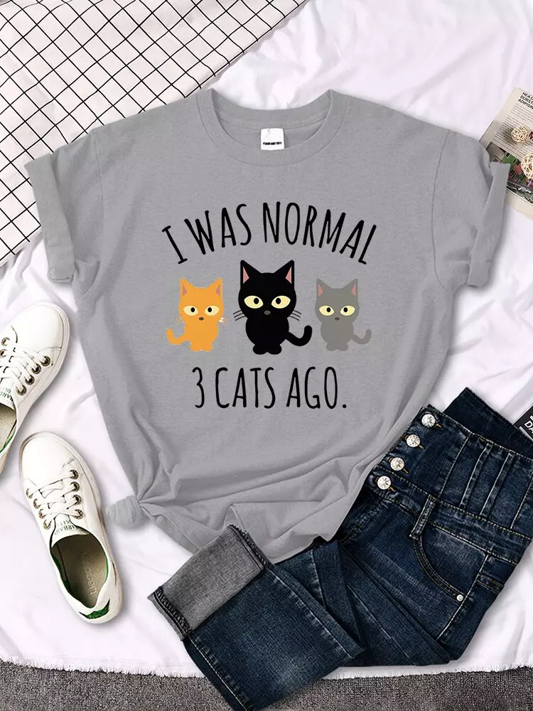 T-shirt j'étais normal il y a 3 chats