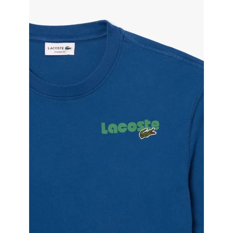 T-shirt logo vert bleu homme - Lacoste | wimod
