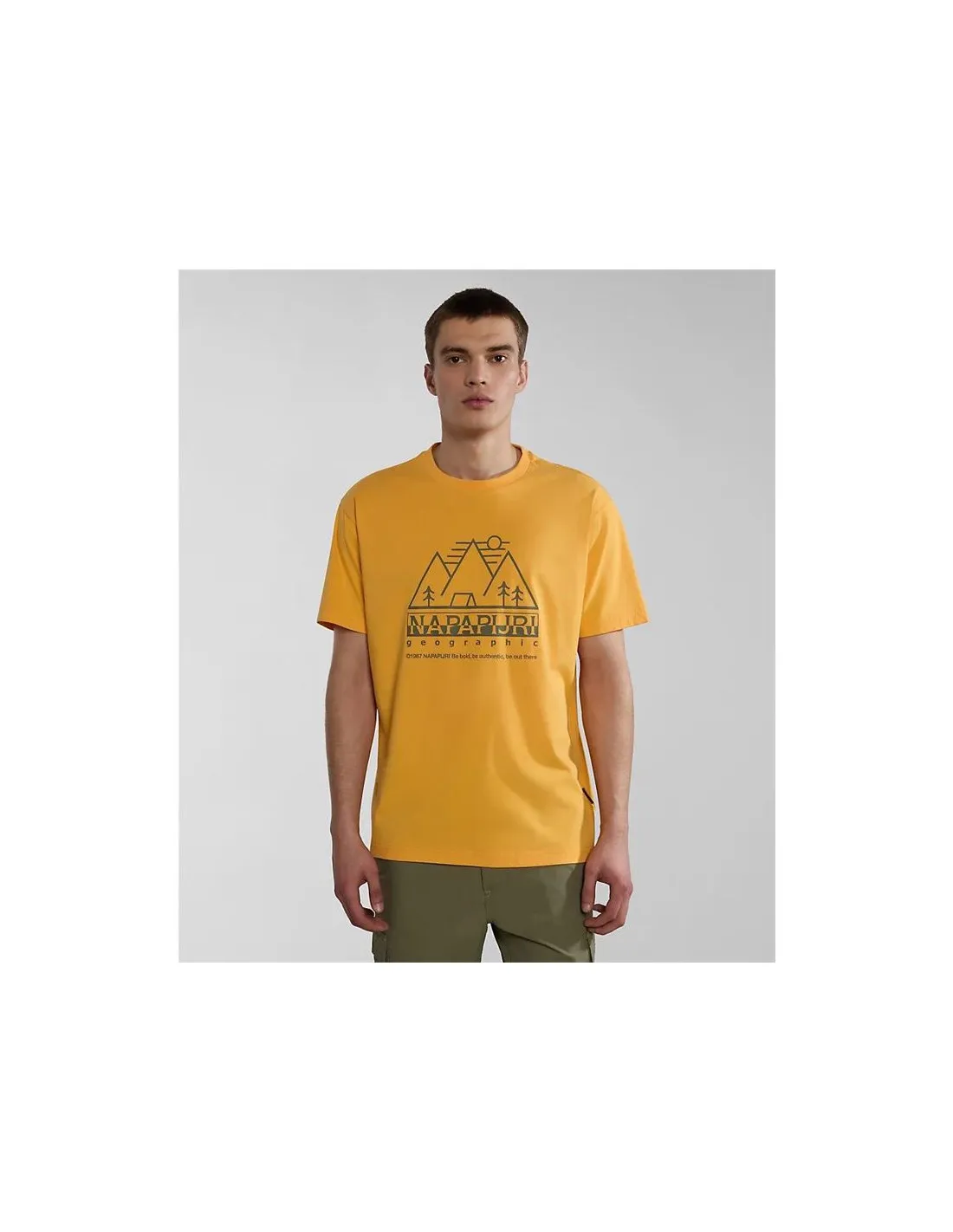 T-shirt Napapijri S-Faber Jaune Homme