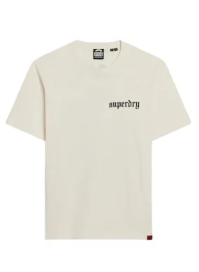 T-shirt Superdry Tatto Graphic Loose Blanc Pour Homme