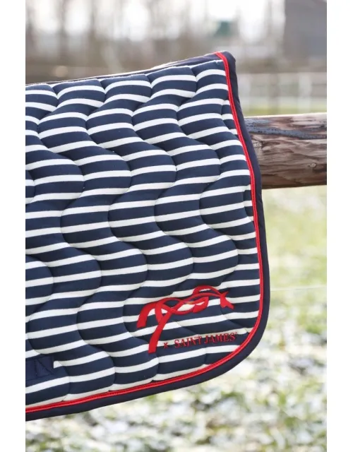 Tapis de selle SAINT JAMES x Pénélope Collections - Marine & Écru