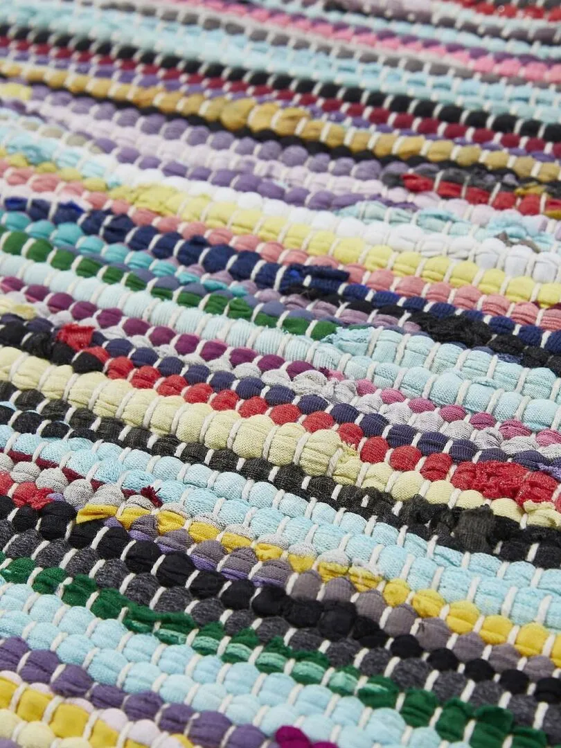 Tapis kilim TIMULTI tissé en coton - Multicolore
