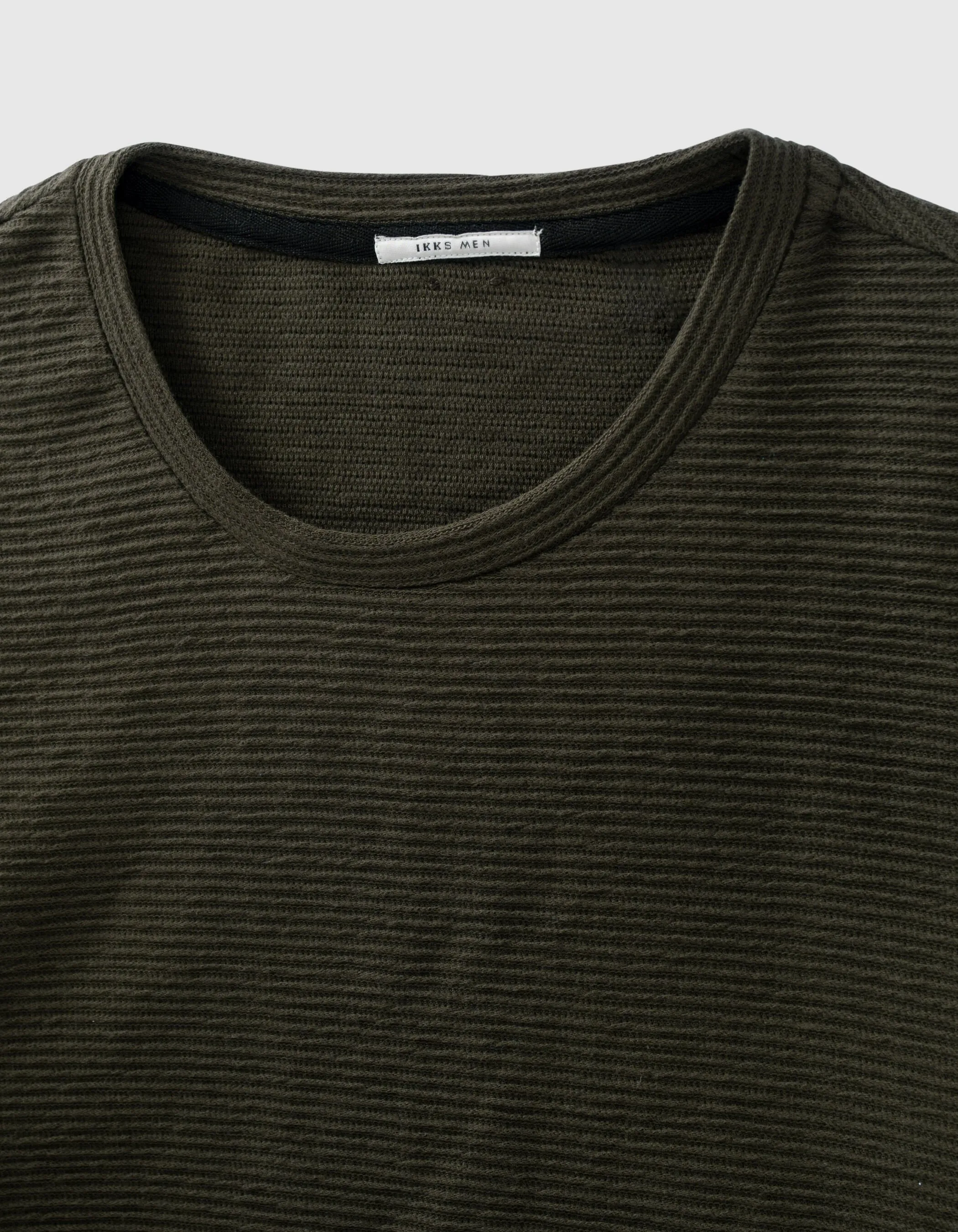 Tee-shirt kaki jacquard reliefé Homme