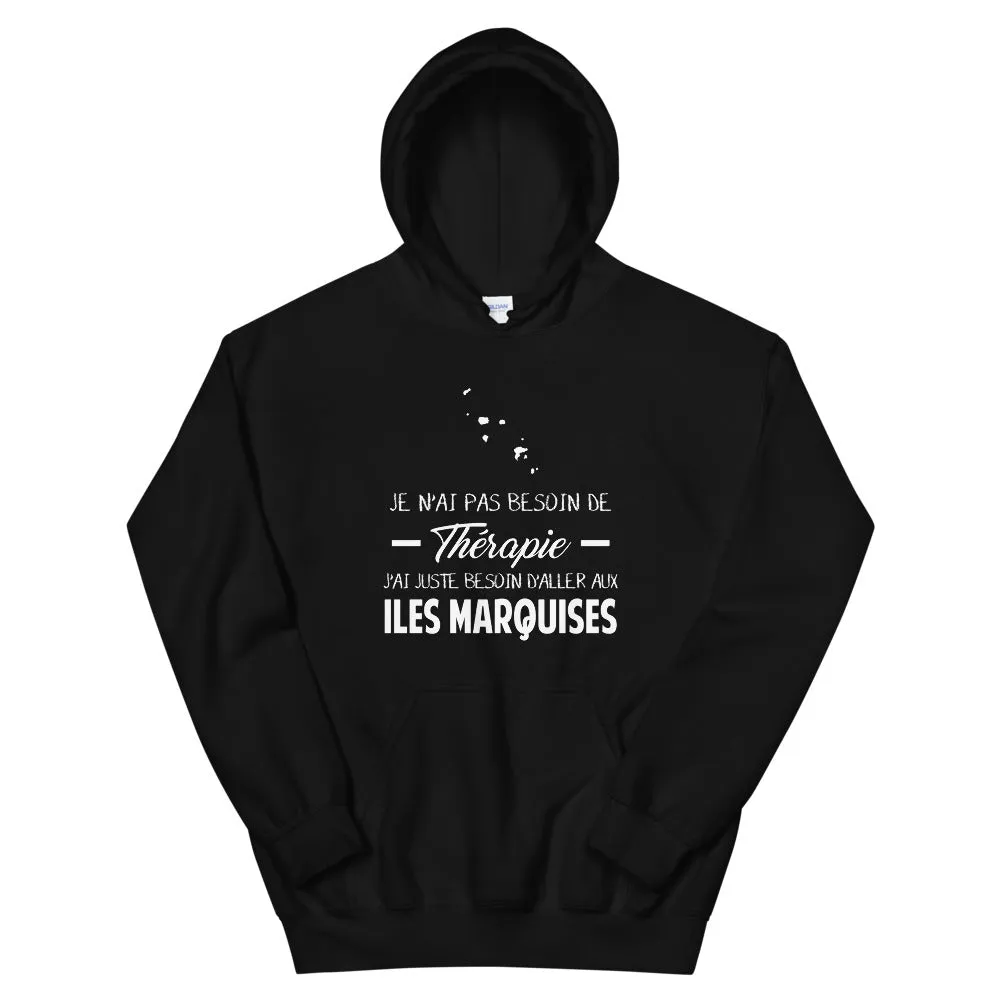 Thérapie les marquises - Polynésie - Sweatshirt à capuche
