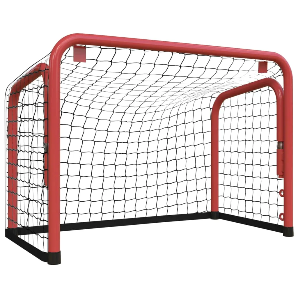 vidaXL But de hockey avec filet rouge et noir 68x32x47 cm | vidaxl-fr
