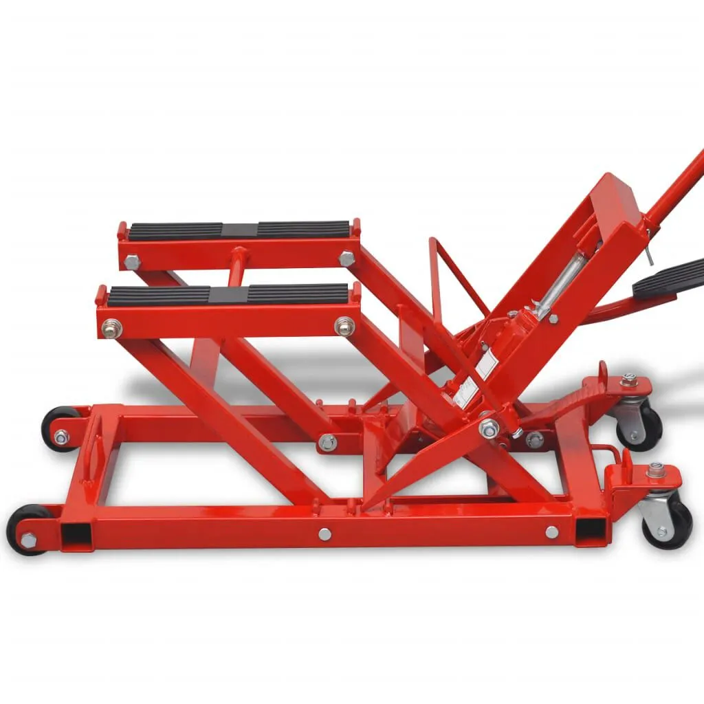vidaXL Cric hydraulique de moto / VTT 680 kg Rouge | vidaxl-fr